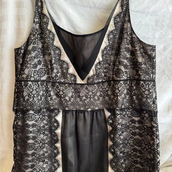 Ann Taylor Black and Cream Lace Blouse - Picture 2 of 3